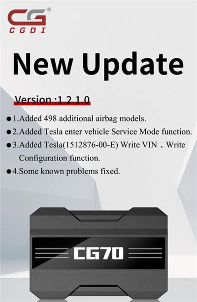 CG70 V1.2.1.0 Update