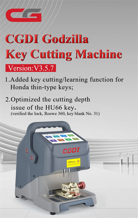 CG007 Godzilla Key CNC Machine V3.5.7.0 Update