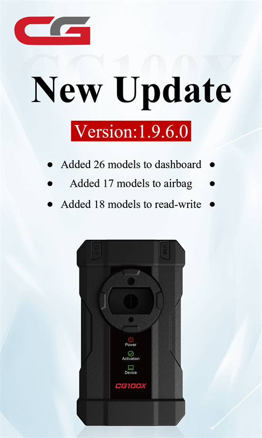 CGDI CG100X V1.9.6.0 Update
