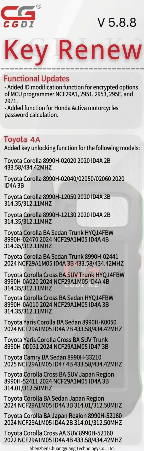 CGDI K2 V5.8.8 Update