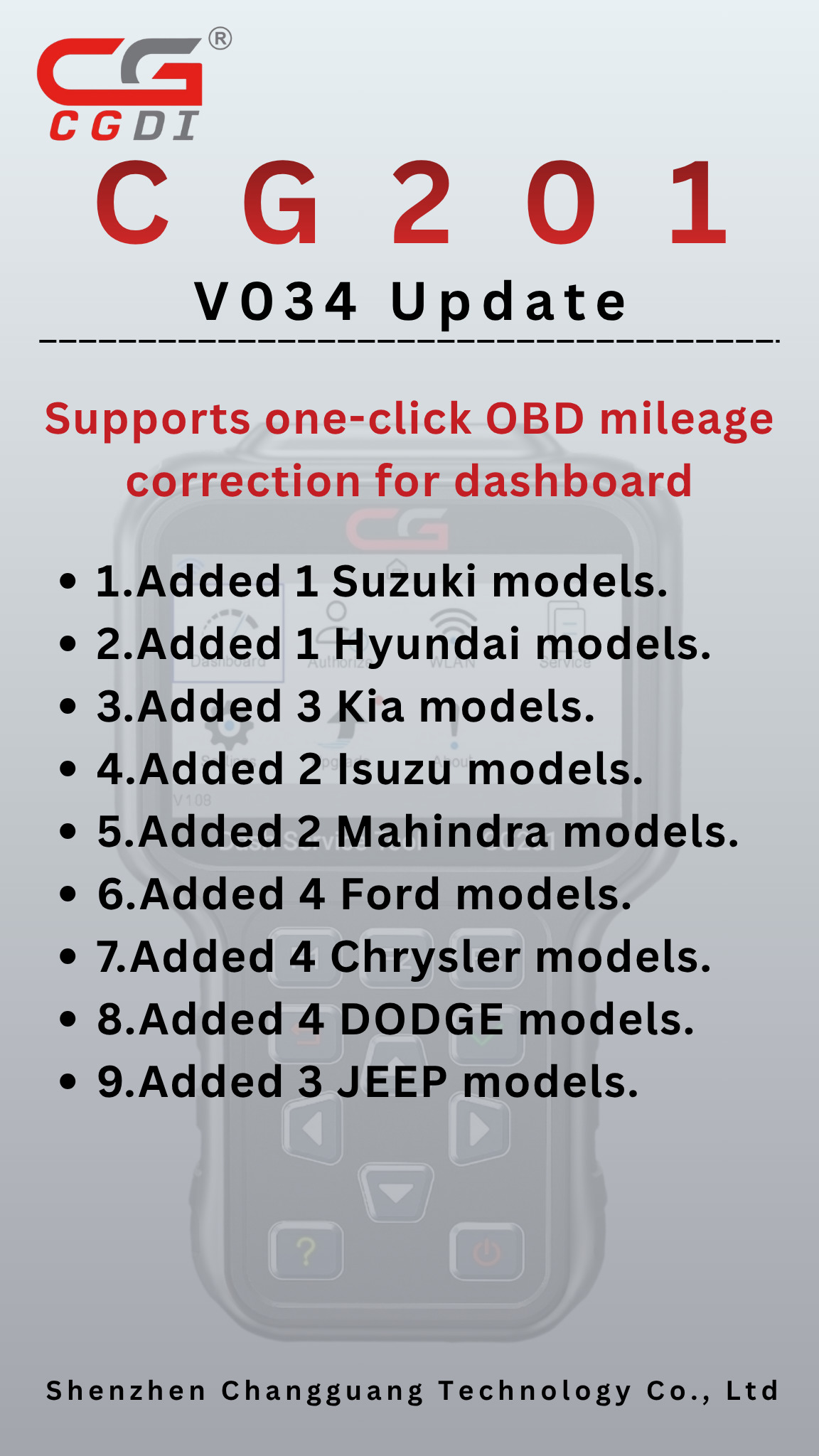 CGDI CG201 V034 Update