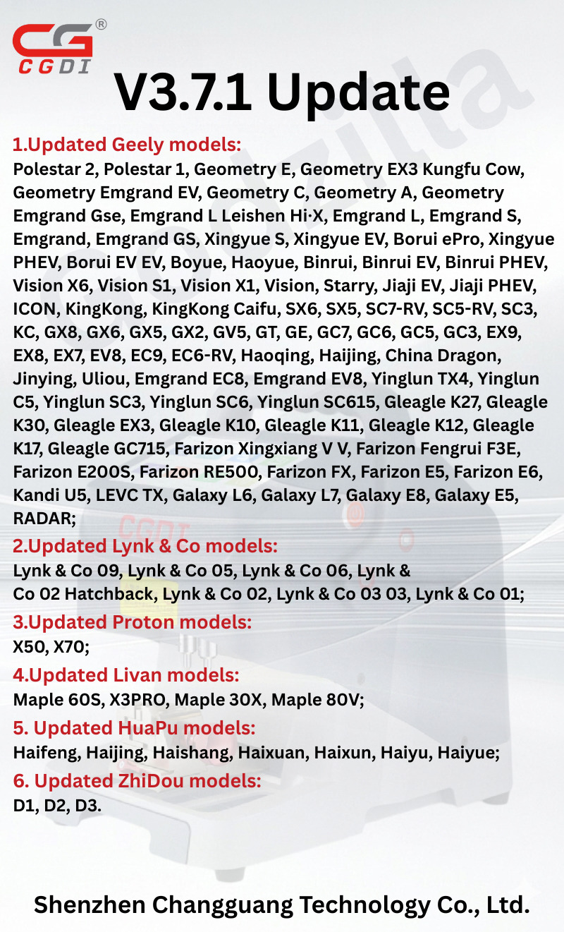 CG007 Godzilla Key CNC Machine V3.7.1 Update