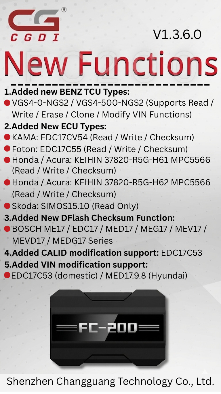 CG FC200 V1.3.6.0 Registered Version Update