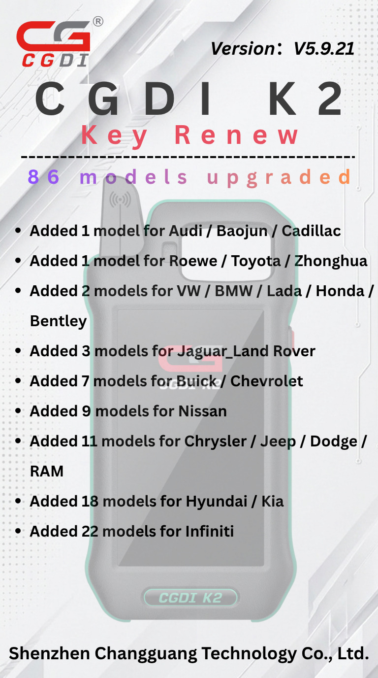 CGDI K2 V5.9.21 Update