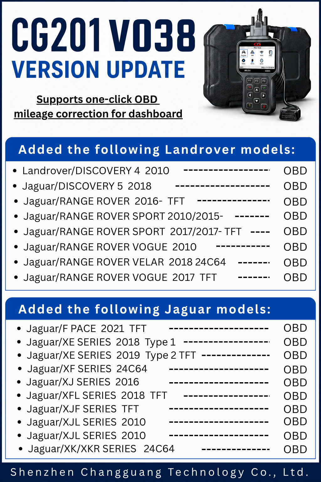 CGDI CG201 V038 Update
