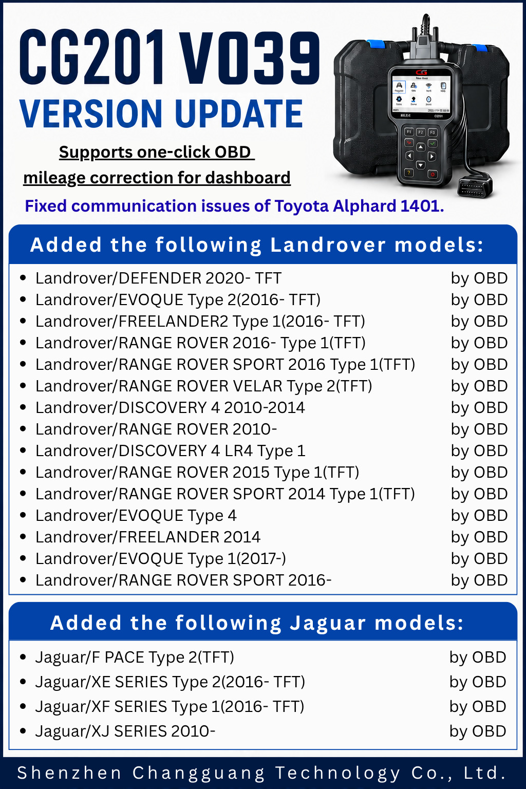 CGDI CG201 V039 Update