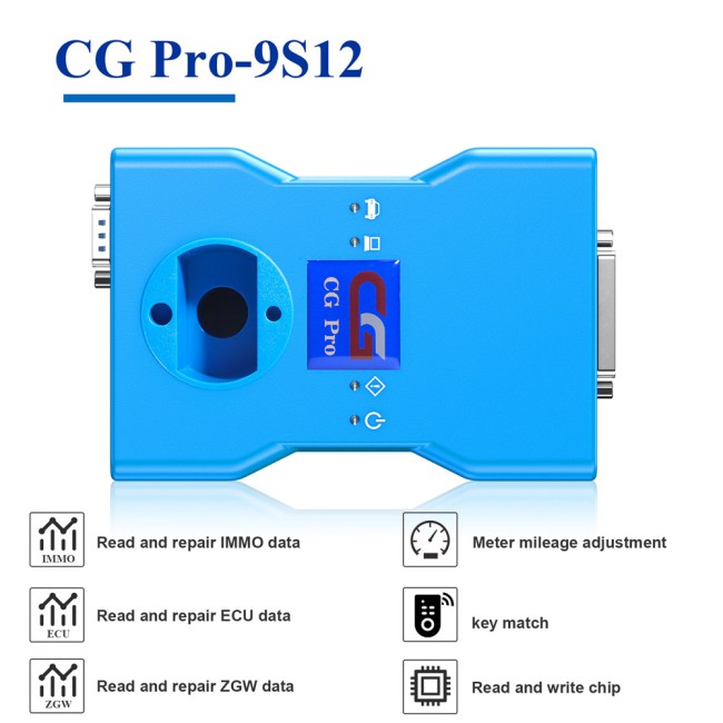 95% New CGDI CG Pro 9S12 Programmer Full Version with All Adapters Support 35160WT/ 35080/ 35128