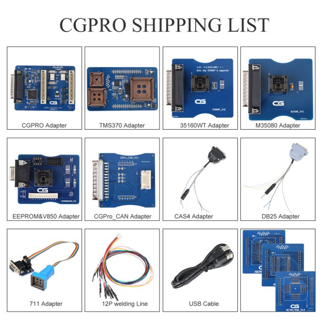 95% New CGDI CG Pro 9S12 Programmer Full Version with All Adapters Support 35160WT/ 35080/ 35128