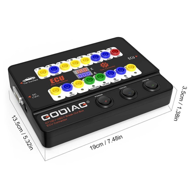 GODIAG GT100+ AUTO TOOLS OBD II Break Out Box ECU Connector
