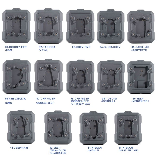 CGDI 28-piece Adapter Set (Includes Numbers 1-30, Excluding 13 & 21) works with CGDI K2 Key Programmer