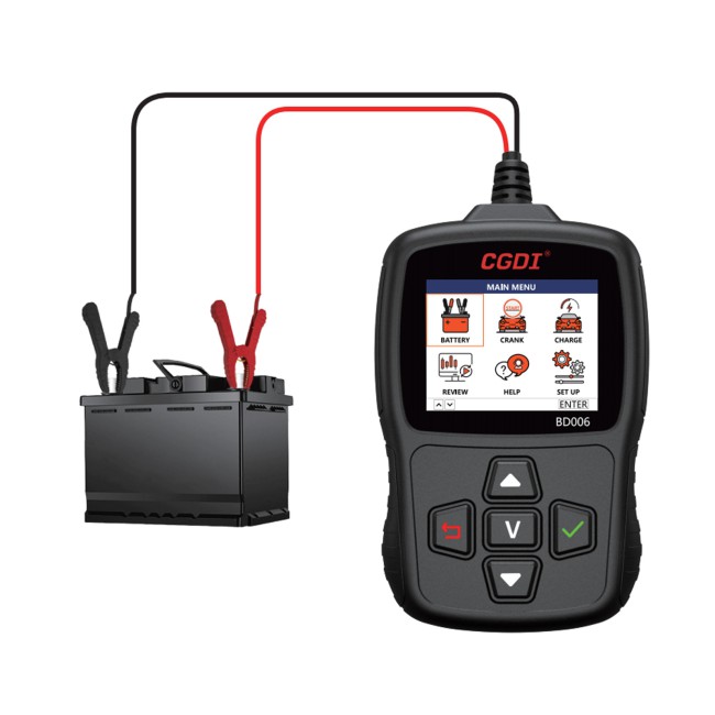 CGDI BD006 Car Battery Tester Supports Testing Vehicle's Starting Battery, Cranking Test, Charging Test, Battery Test, SOH, SOC