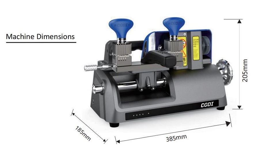 CGDI W1 Compact Manual Key Cutting Machine Blue Color 2