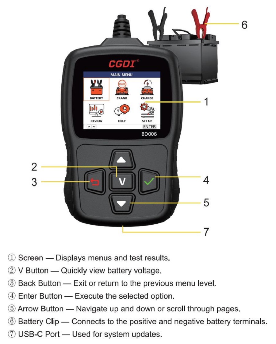 CGDI BD006 Car Battery Tester